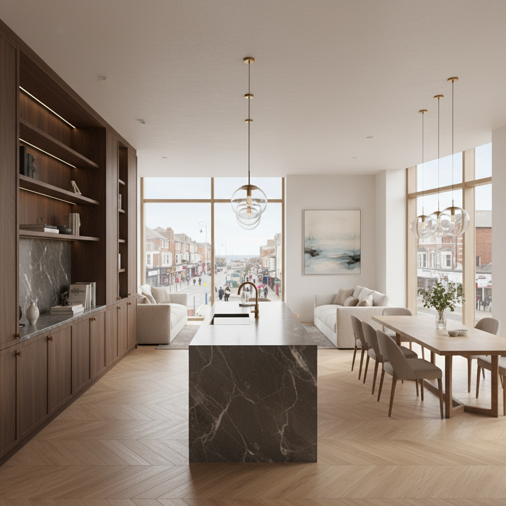 CGI — Luxury apartment living space